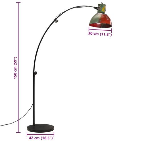 Gulvlampe 150 cm 25 W E27 flerfarvet