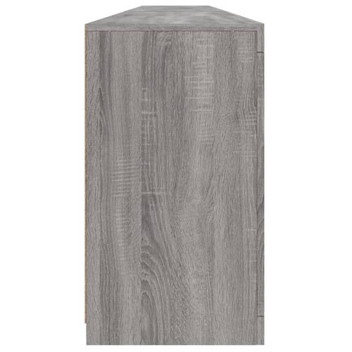 Skænk med LED-lys 283x37x67 cm grå sonoma-eg