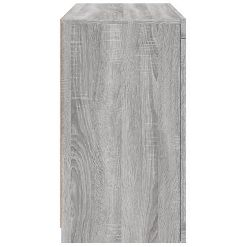 Skænk med LED-lys 60,5x37x67 cm grå sonoma-eg
