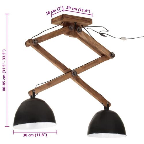 Loftlampe 29x18x85 cm 25 W E27 sort