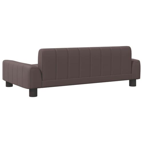 Sofa til børn 90x53x30 cm kunstlæder brun