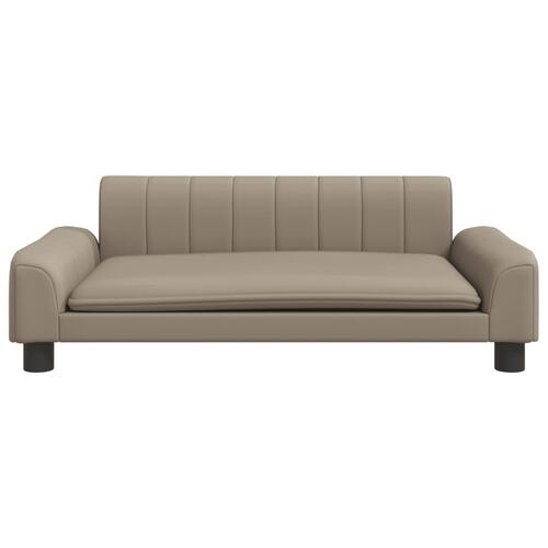 Sofa til børn 90x53x30 cm kunstlæder cappuccinofarvet