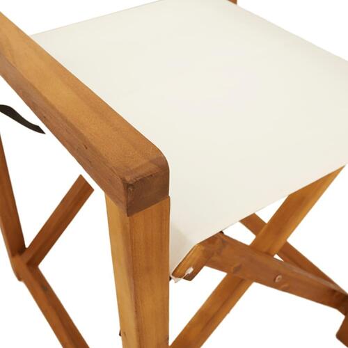 Havestole 6 stk. foldbar stof cremehvid