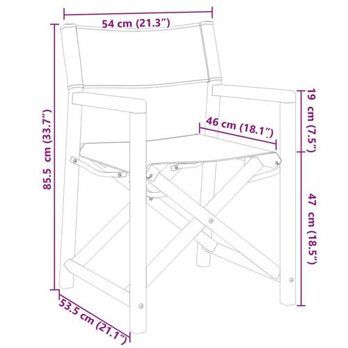 Havestole 6 stk. foldbar stof cremehvid