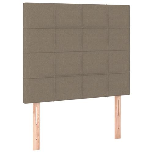 Sengegavle 2 stk. 100x5x78/88 cm stof gråbrun