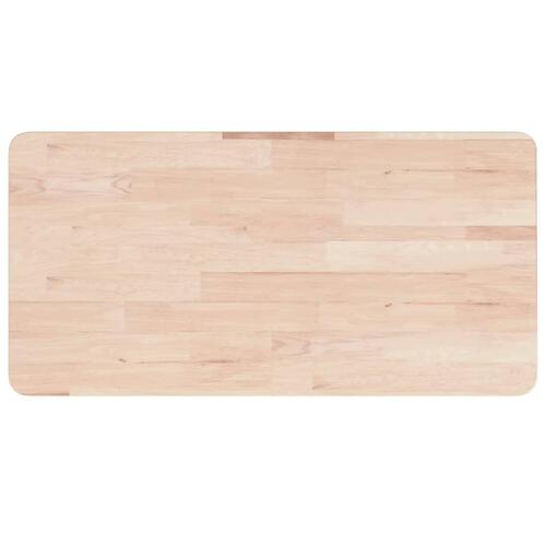 Bordplade til badeværelse 80x40x1,5 cm massivt træ ubehandlet