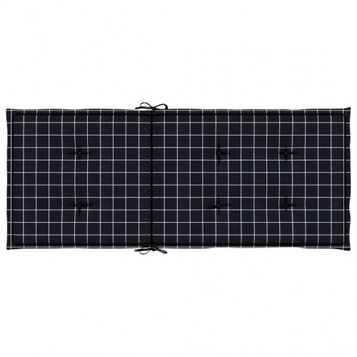 Stolehynder m. høj ryg 2 stk. stof ternet sort