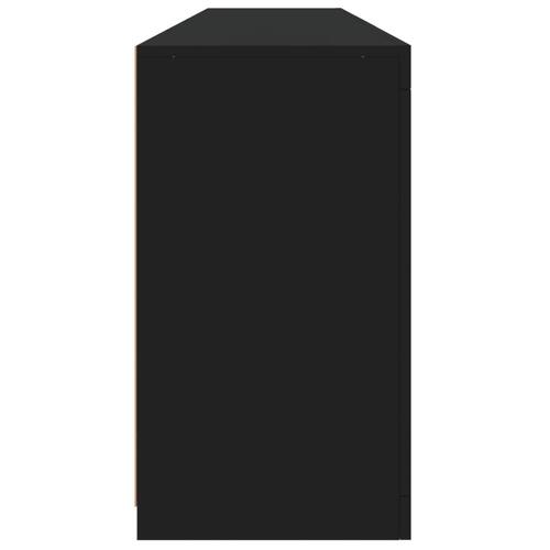 Skænk med LED-lys 181,5x37x67 cm sort