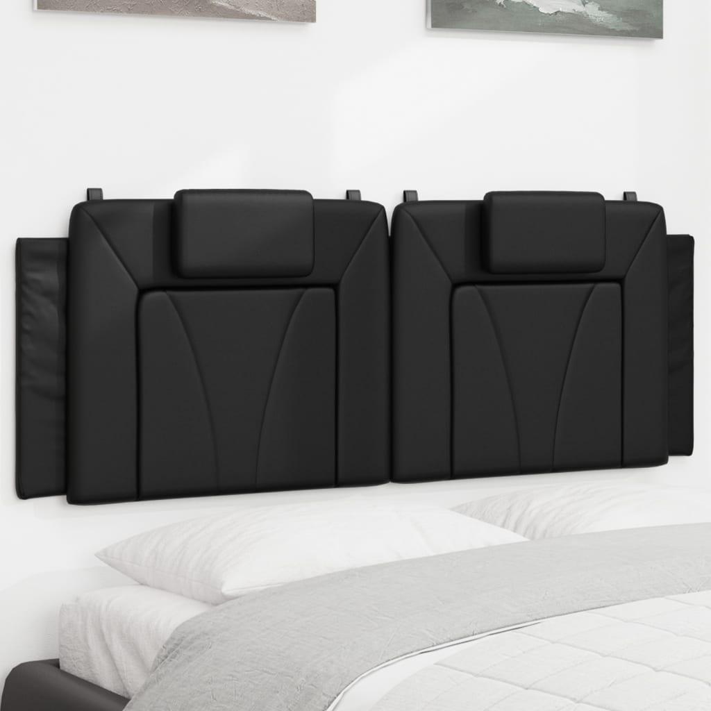 Gavlpude 140 cm kunstlæder sort