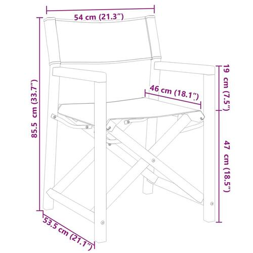 Havestole 4 stk. foldbar stof cremehvid