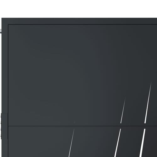Havelåge 105x205 cm stål græsdesign antracitgrå