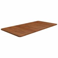 Bordplade til badeværelse 100x50x1,5 cm massivt træ mørkebrun