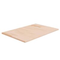 Bordplade til badeværelse 60x40x1,5 cm massivt træ ubehandlet
