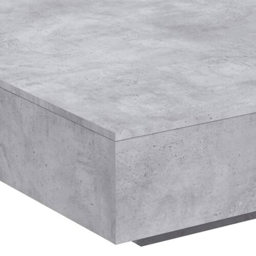 Sofabord 100x100x31 cm konstrueret træ betongrå