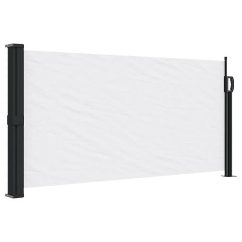 Sammenrullelig sidemarkise 100x500 cm hvid