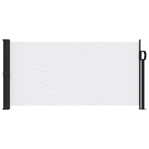 Sammenrullelig sidemarkise 100x500 cm hvid