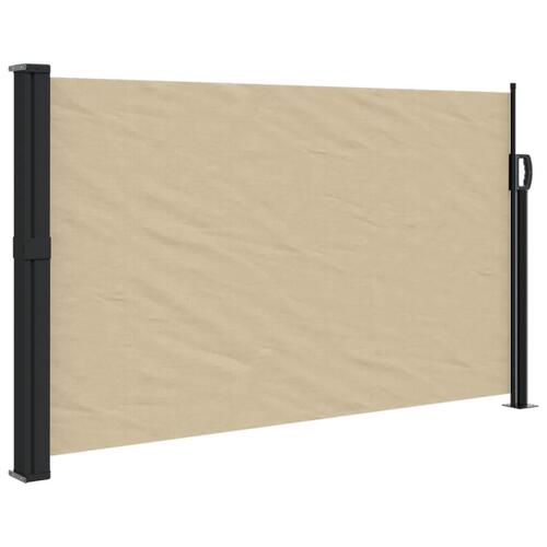 Sammenrullelig sidemarkise 120 x 600 cm beige