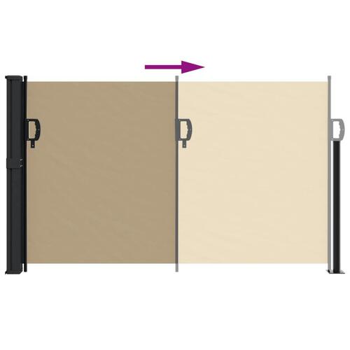 Sammenrullelig sidemarkise 120 x 600 cm beige