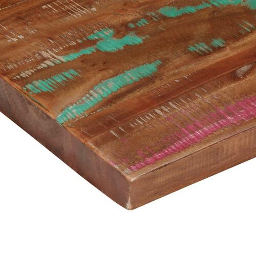 Bordplade 100x80x2,5 cm rektangulær massivt genbrugstræ