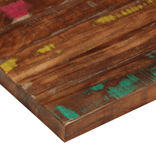 Bordplade 80x80x3,8 cm firkantet massivt genbrugstræ