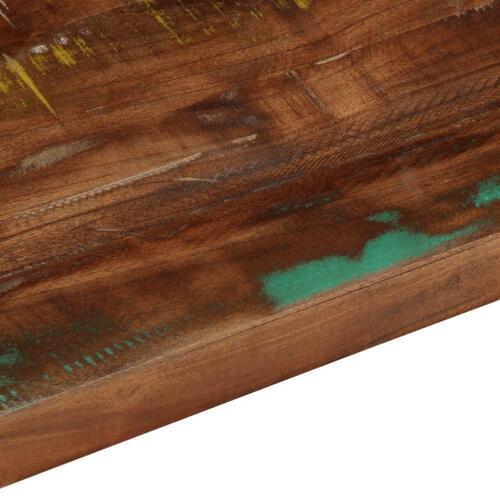Bordplade 80x80x3,8 cm firkantet massivt genbrugstræ