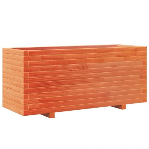 Plantekasse 110x40x49,5 cm massivt fyrretræ gyldenbrun
