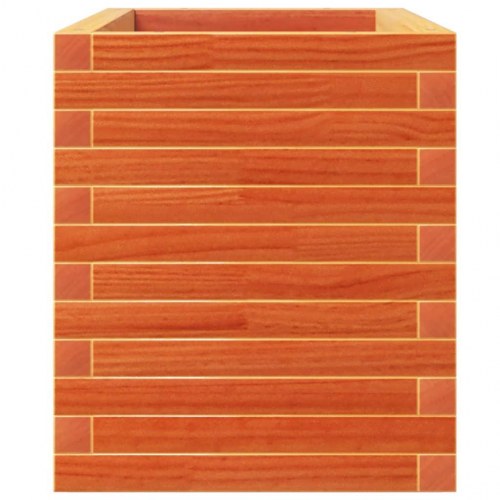 Plantekasse 110x40x49,5 cm massivt fyrretræ gyldenbrun