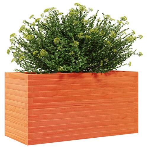 Plantekasse 90x40x45,5 cm massivt fyrretræ gyldenbrun