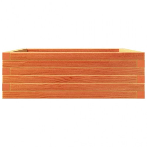 Plantekasse i massivt fyrretræ 70 x 70 x 23 cm - gyldenbrun