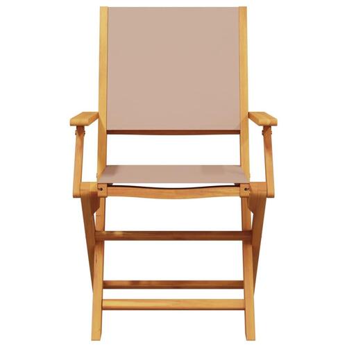 Foldbare havestole 8 stk. stof og massivt træ gråbrunt