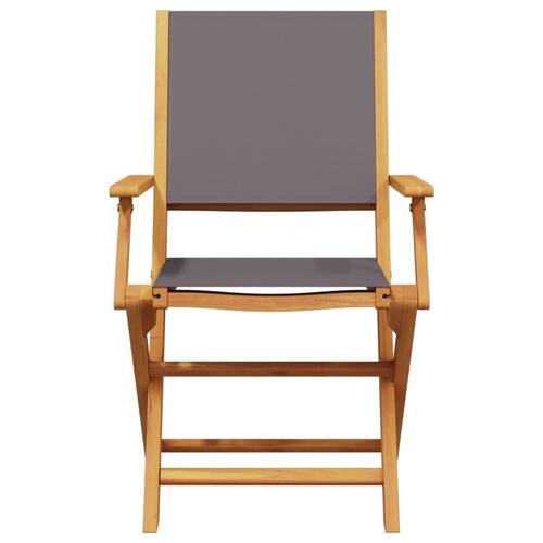 Foldbare havestole 4 stk. stof og massivt træ antracit
