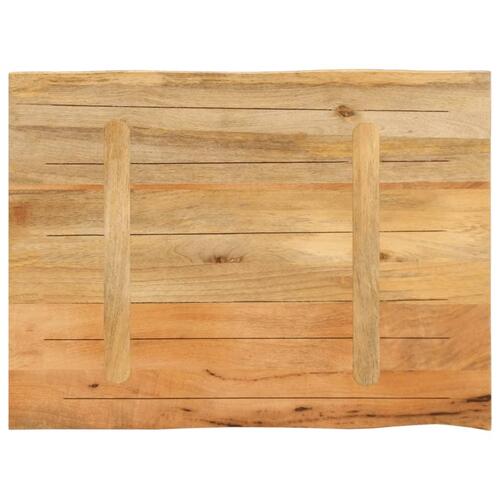 Bordplade 70x60x2,5 cm naturlig kant massivt mangotræ
