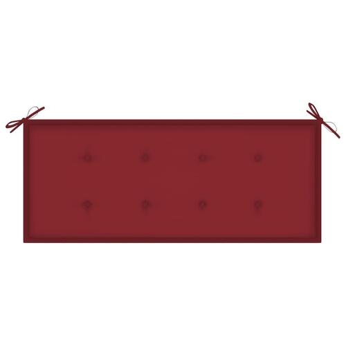 Foldbar havebænk med hynde 118 cm bambus