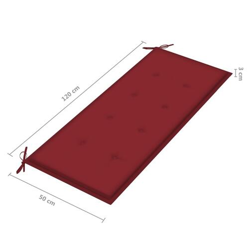 Havebænk med hynde 120 cm bambus