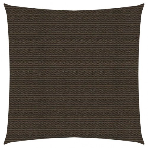 Solsejl 4×4 m - firkantet HDPE 160 g/m², brun