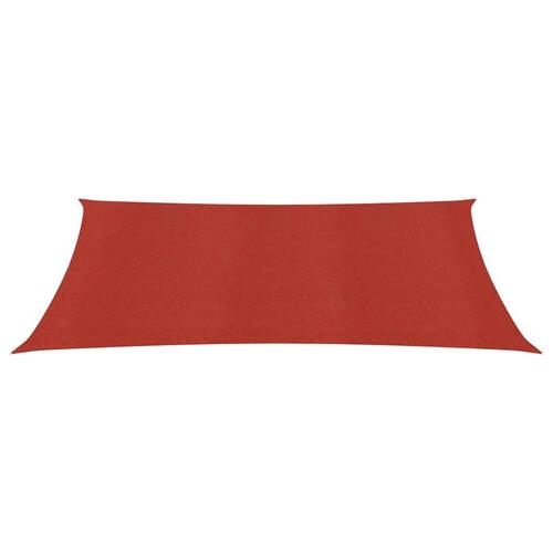 Solsejl 2,5x4,5 m 160 g/m² HDPE rød