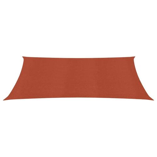 Solsejl 2,5x5 m 160 g/m² HDPE terrakotta