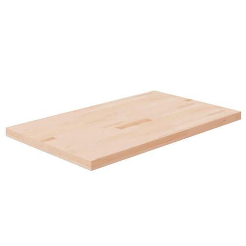 Bordplade til badeværelse 100x60x4 cm massivt træ ubehandlet