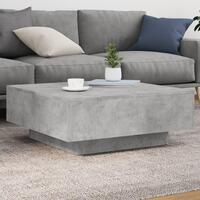 Sofabord 80x80x31 cm konstrueret træ betongrå