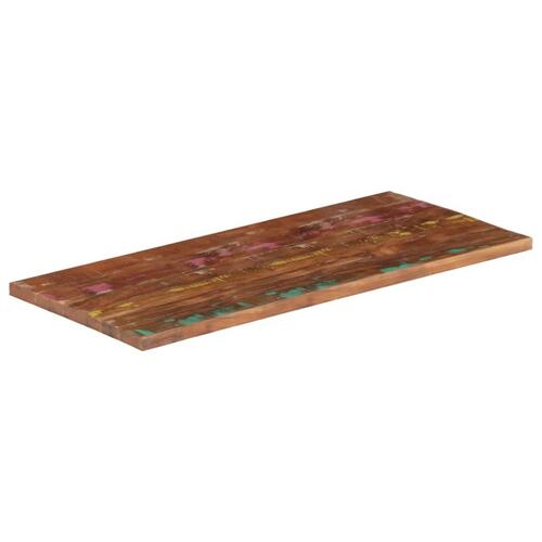 Bordplade 120x70x2,5 cm rektangulær massivt genbrugstræ