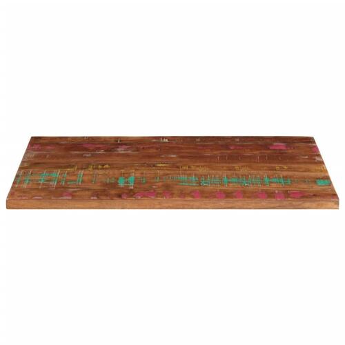 Bordplade 120x70x2,5 cm rektangulær massivt genbrugstræ