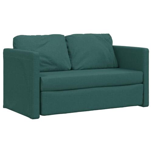 2-i-1 sovesofa 112x174x55 cm stof mørkegrøn