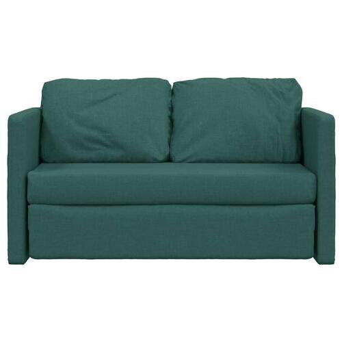 2-i-1 sovesofa 112x174x55 cm stof mørkegrøn
