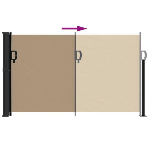 Sammenrullelig sidemarkise 120x500 cm gråbrun