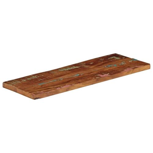 Bordplade 90x20x3,8 cm rektangulær massivt genbrugstræ