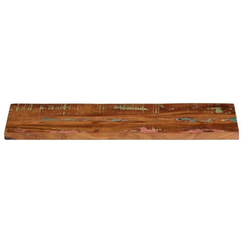 Bordplade 90x20x3,8 cm rektangulær massivt genbrugstræ