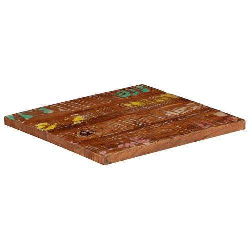 Bordplade 60x60x3,8 cm firkantet massivt genbrugstræ