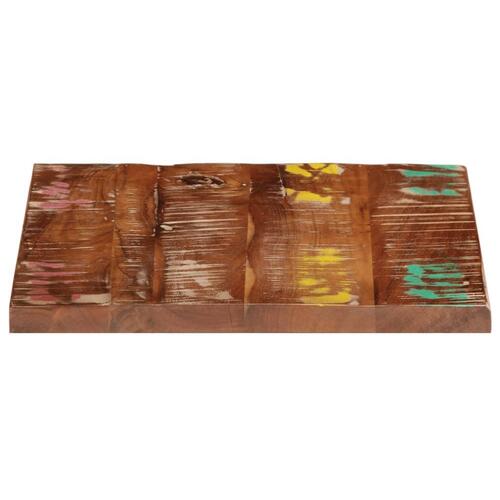 Bordplade 60x60x3,8 cm firkantet massivt genbrugstræ