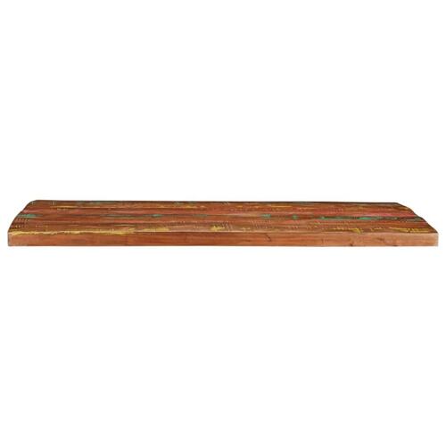 Bordplade 90x80x2,5 cm rektangulær massivt genbrugstræ
