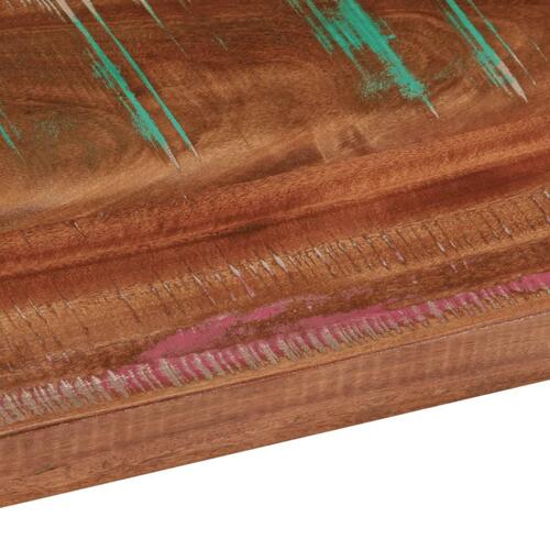 Bordplade 90x80x2,5 cm rektangulær massivt genbrugstræ